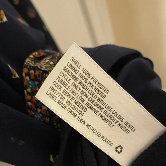 Maxi Dress Dark Blue with floral Accents - Picture 6 of 7